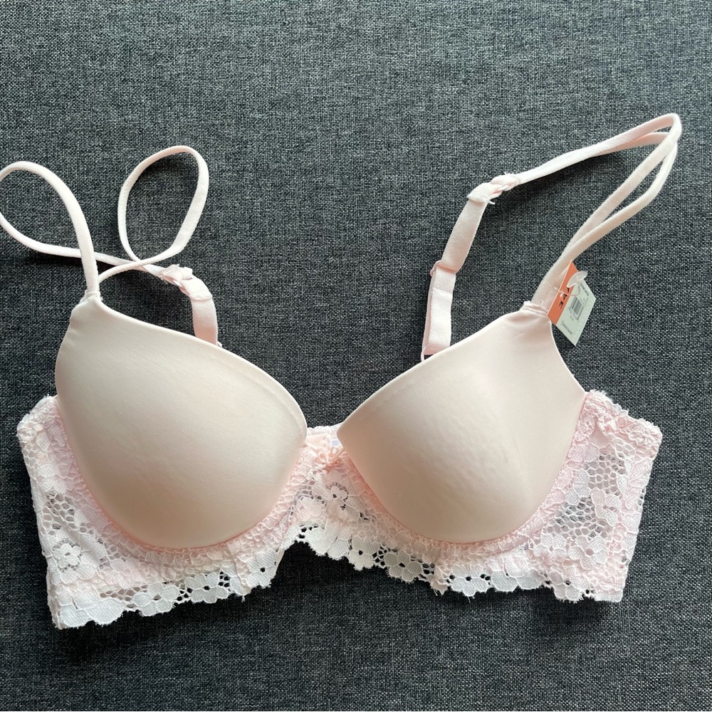 No Boundaries Soft Pink Lace Bra
